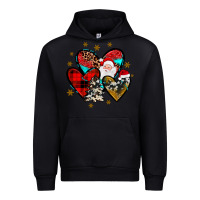 Black heart  wood slice ornament Urban Hoodie - JahusDesignShop