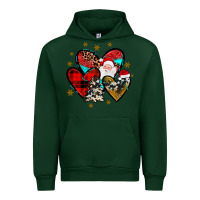 Forest Green heart  wood slice ornament Urban Hoodie - JahusDesignShop