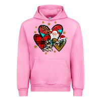 Fuchsia Pink heart  wood slice ornament Urban Hoodie - JahusDesignShop