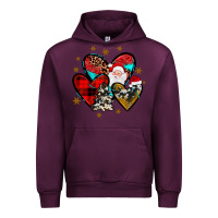Mauve Wine heart  wood slice ornament Urban Hoodie - JahusDesignShop