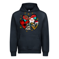 Navy heart  wood slice ornament Urban Hoodie - JahusDesignShop
