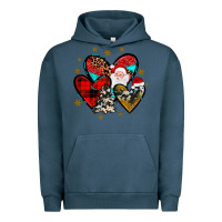 Pigment Midnight Navy heart  wood slice ornament Urban Hoodie - JahusDesignShop