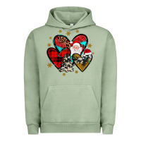 Pigment Oil Green heart  wood slice ornament Urban Hoodie - JahusDesignShop