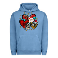 Pigment Pebble Blue heart  wood slice ornament Urban Hoodie - JahusDesignShop