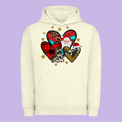 Heart  Wood Slice Ornament Urban Hoodie Designed By Jahusdesignshop