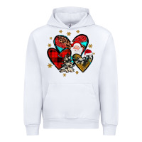 White heart  wood slice ornament Urban Hoodie - JahusDesignShop
