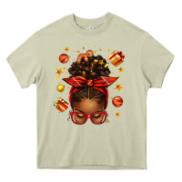 Mossy christmas afro messy bun Heavy Core Tee - texasbilliewilder