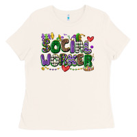 Bone social worker mardi gras cowgirl Ladies Tee - CowGirlArtShop