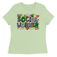 Matcha social worker mardi gras cowgirl Ladies Tee - CowGirlArtShop