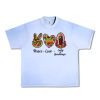 Grape Ice Peace Love Lady Of Guadalupe Urban Heavy Tee - RanaPortraitStore