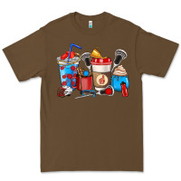 Cacao Lacrosse coffee cups Premium Tee - HowdyJamesFarm
