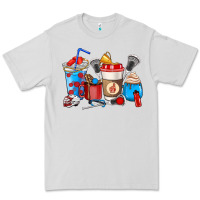 Dove Grey Lacrosse coffee cups Premium Tee - HowdyJamesFarm
