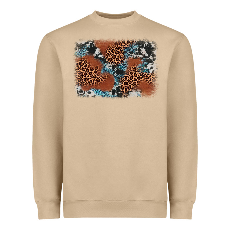 Leopard Cowhide Background Heavyweight Sweatshirt by BarkalooDesign | Teevron