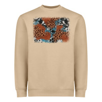 Mushroom leopard cowhide background Heavyweight Sweatshirt - BarkalooDesign