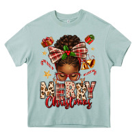 Arona merry christmas afro messy bun Heavy Core Tee - texasbilliewilder