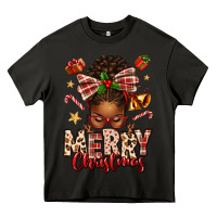Asphalt merry christmas afro messy bun Heavy Core Tee - texasbilliewilder