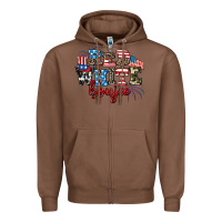 Chestnut Red whıte boujee Zipper Hoodie - AdoDesignShop