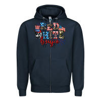Navy Red whıte boujee Zipper Hoodie - AdoDesignShop
