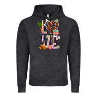 Vintage Black Tie dye easter love dog paw Vintage Hoodie - BundleAndBundleShop