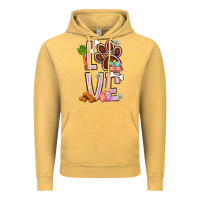 Vintage Mustard Tie dye easter love dog paw Vintage Hoodie - BundleAndBundleShop