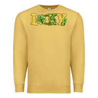 Antique Gold lucky horseshoe and four leaf clover Premium Sweatshirt - AdoDesignShop