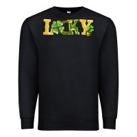 Black lucky horseshoe and four leaf clover Premium Sweatshirt - AdoDesignShop