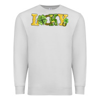Dove Grey lucky horseshoe and four leaf clover Premium Sweatshirt - AdoDesignShop