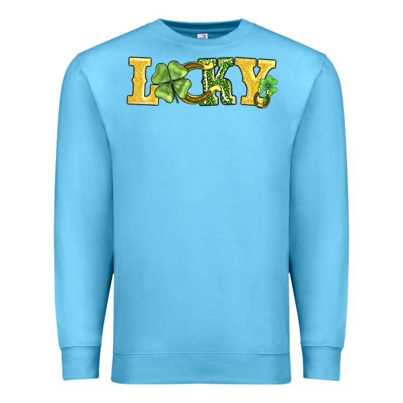 Lucky Horseshoe And Four Leaf Clover Premium Sweatshirt by AdoDesignShop | Teevron