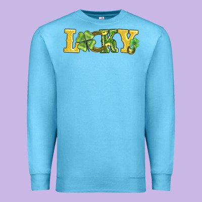 Lucky Horseshoe And Four Leaf Clover Premium Sweatshirt Designed By Adodesignshop