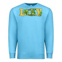 Ocean Blue lucky horseshoe and four leaf clover Premium Sweatshirt - AdoDesignShop