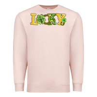 Pale Pink lucky horseshoe and four leaf clover Premium Sweatshirt - AdoDesignShop