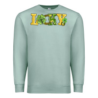 Seafoam lucky horseshoe and four leaf clover Premium Sweatshirt - AdoDesignShop