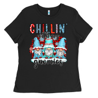 Black chillin with my gnomies Ladies Tee - CowGirlArtShop