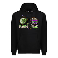 Black mardi gras Premium Hoodie - SublimationCraftShop