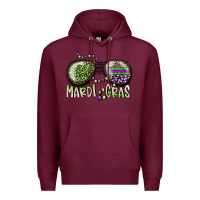 Burgundy mardi gras Premium Hoodie - SublimationCraftShop