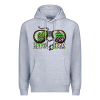 Heather Grey mardi gras Premium Hoodie - SublimationCraftShop