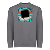 Storm gemstone turquoise serape custom photo frame coaster Heavyweight Sweatshirt - BarkalooDesign