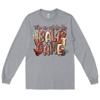 Heather Grey take me out to the ball game Long Sleeve Tee - FaDigitalArtStudio