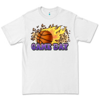 White game day basketball leopard flames fireball Premium Tee - HowdyJamesFarm