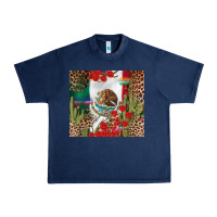 Navy Mexico flag Urban Heavy Tee - FaDigitalArtStudio