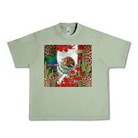 Oil Green Mexico flag Urban Heavy Tee - FaDigitalArtStudio