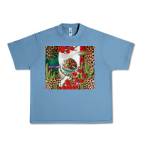 Pebble Blue Mexico flag Urban Heavy Tee - FaDigitalArtStudio