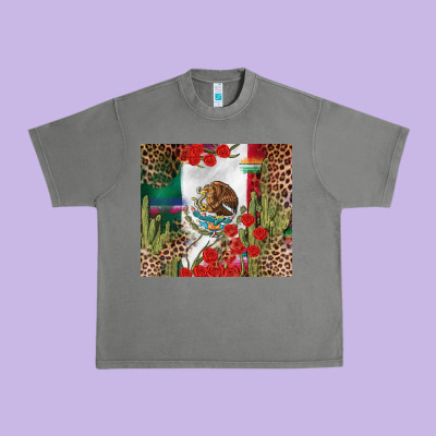 Mexico Flag Urban Heavy Tee Designed By Fadigitalartstudio