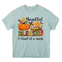 Arona Thankful blessed and kind of a mess Heavy Core Tee - NancyCooperArtShop