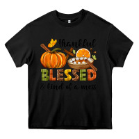 Black Thankful blessed and kind of a mess Heavy Core Tee - NancyCooperArtShop