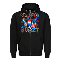 Black red white boozy Zipper Hoodie - AdoDesignShop
