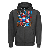 Charcoal Heather red white boozy Zipper Hoodie - AdoDesignShop