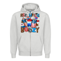 Dove Grey red white boozy Zipper Hoodie - AdoDesignShop