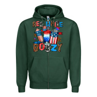 Sports Green red white boozy Zipper Hoodie - AdoDesignShop