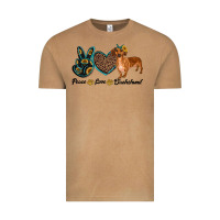 Vintage Camel peace love dachshund Vintage Tee - RanaPortraitStore